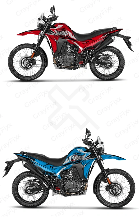 Dual Tone Shark Edition Full Body Sticker Compatible with Xpulse 210 | Made in Premium Gloss Vinyl with FPF (Fade Protection Film), Waterproof, Precut Sticker, Pack of 1
